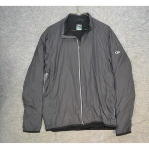 Icebreaker GT Merino Jacket Mens L Gray Cool-Lite Running Windbreaker Full Zip